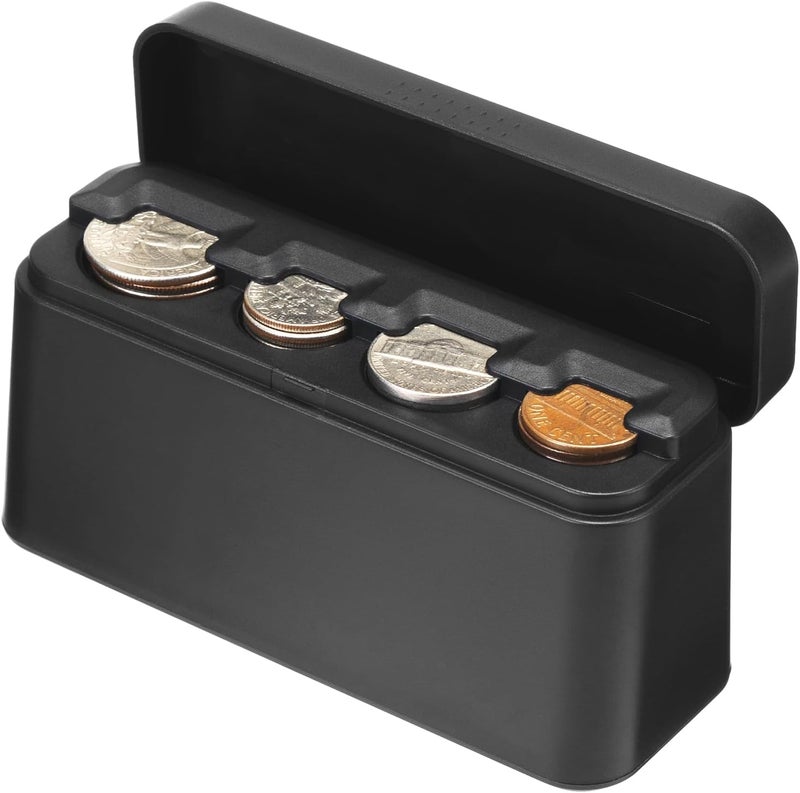ANCHOM Coin Holder for Car, Larger Capacity Car Change Coin Holder Organizer, Coin Dispenser Storage Fit for Most Car Trucks Accessories - Image 1